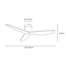 Alina 132cm DC Low Profile Ceiling Fan with Remote Control